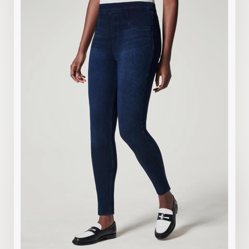 Spanx Jean-ish Ankle Leggings- Size Small, Twilight Rinse
